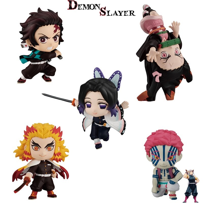 Lot de 5 figurines Kawaii Demon Slayer