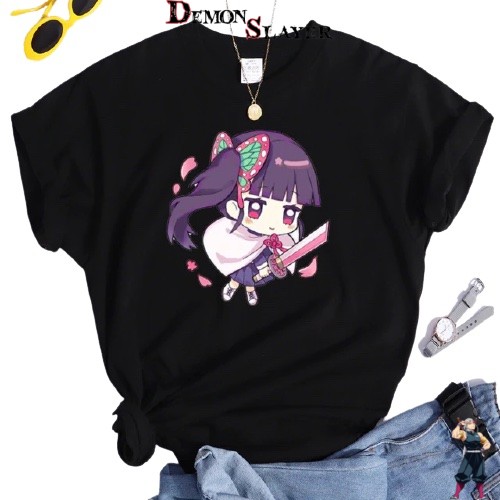 T-shirt Femme Noir Demon Slayer avec Mitsuri