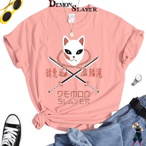 T-shirt femme Sabito rose Demon Slayer