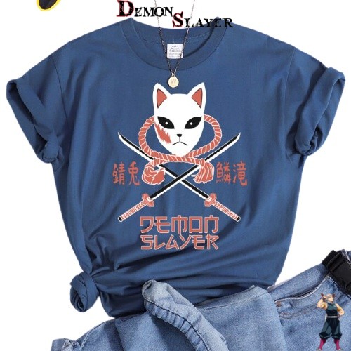 T-shirt Femme Sabito Bleu Marine Demon Slayer