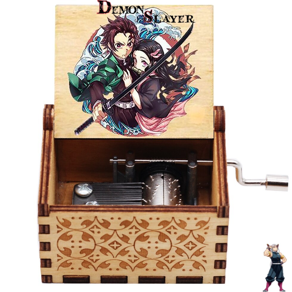 Boîte à musique Demon Slayer avec Tanjiro et Nezuko
