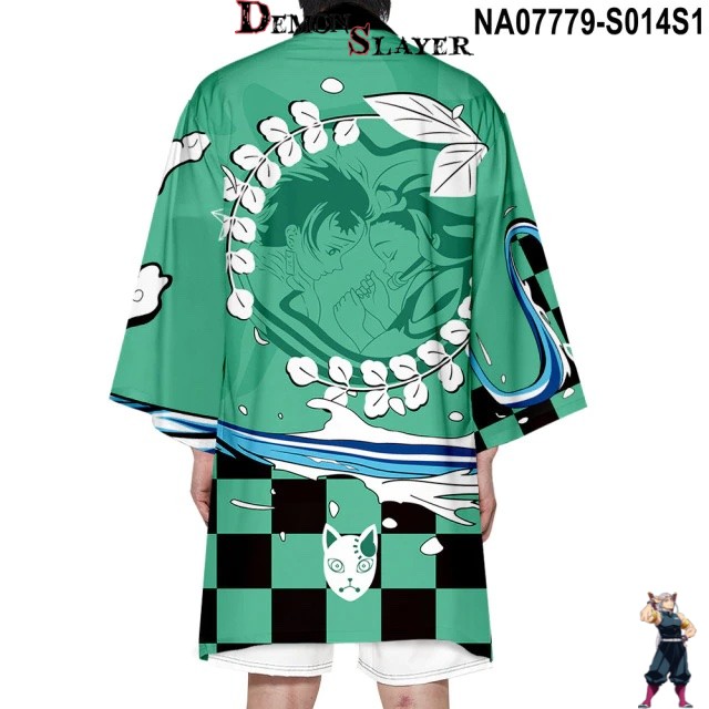 Kimono vert Tanjiro Demon Slayer du S au 4XL