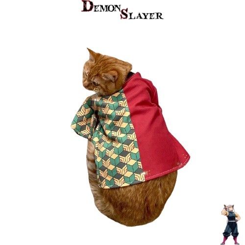 Cosplay Demon Slayer pour chat Giyû Tomioka, tailles S à XL
