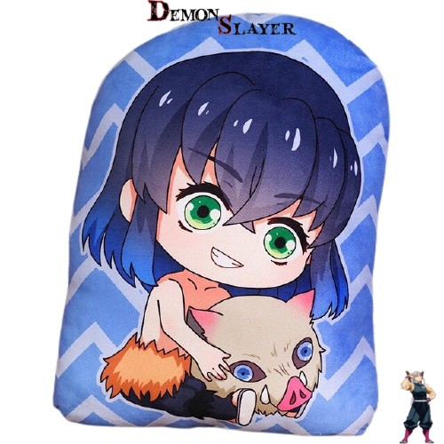 Coussin Kawaii Inosuke de Demon Slayer