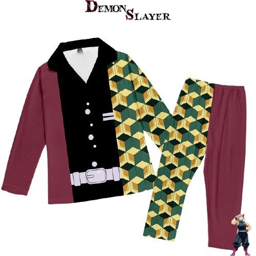 Pyjama longue chemise Demon Slayer Giyû Tomioka