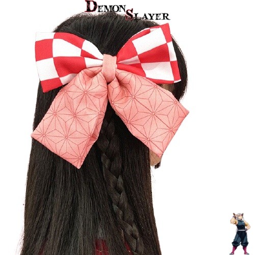 Chouchou Demon Slayer à nœud papillon pour cheveux