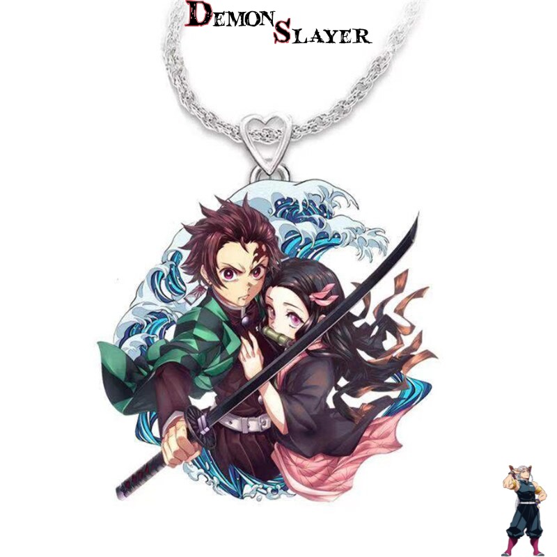 Collier Demon Slayer avec Tanjiro et Nezuko