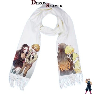 Écharpe blanche Demon Slayer avec Zenitsu