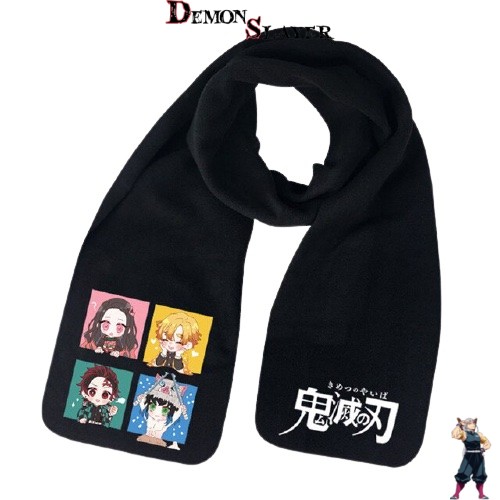 Écharpe Demon Slayer avec les 4 réunis