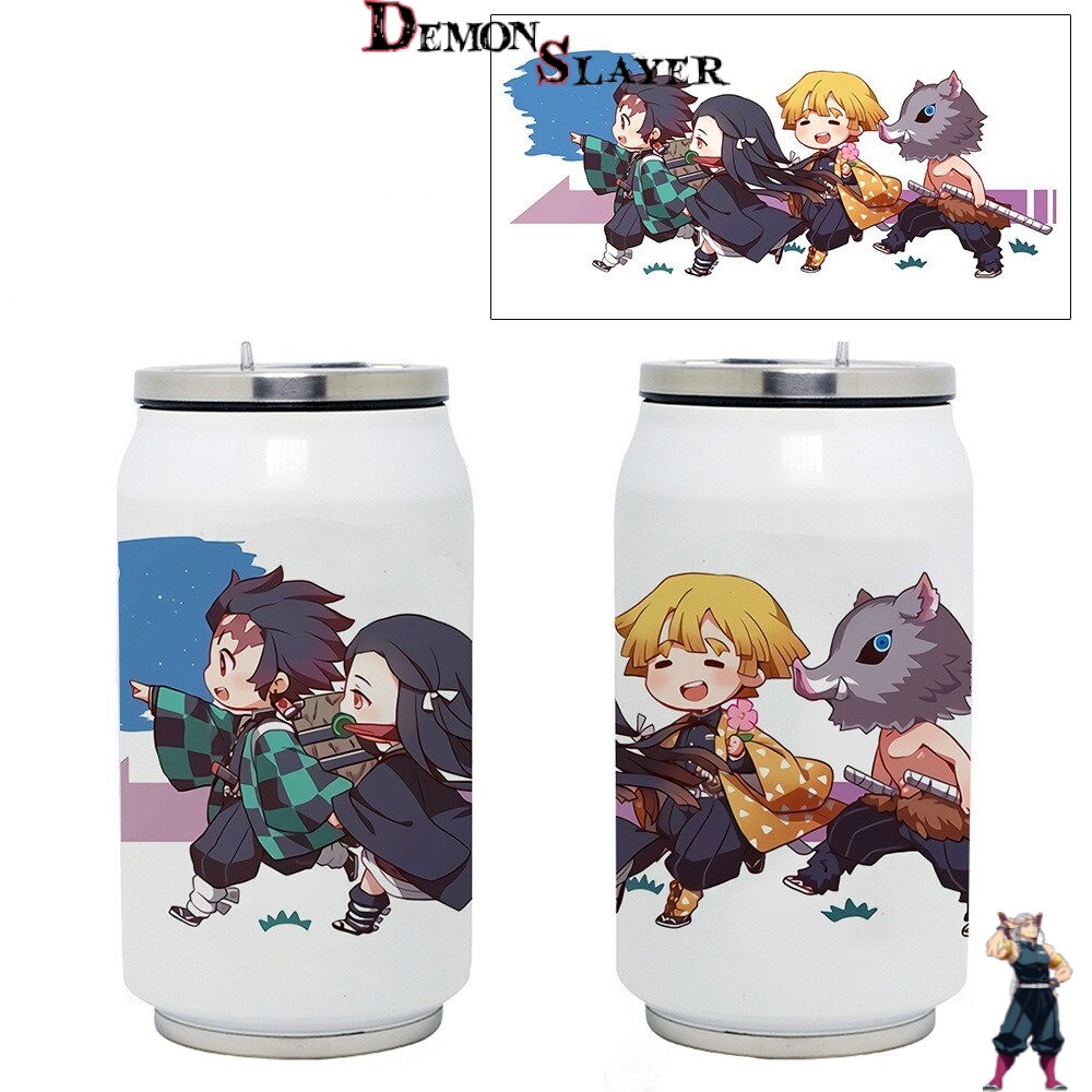 Thermos Demon Slayer avec Tanjiro, Nezuko, Zenitsu et Inosuke