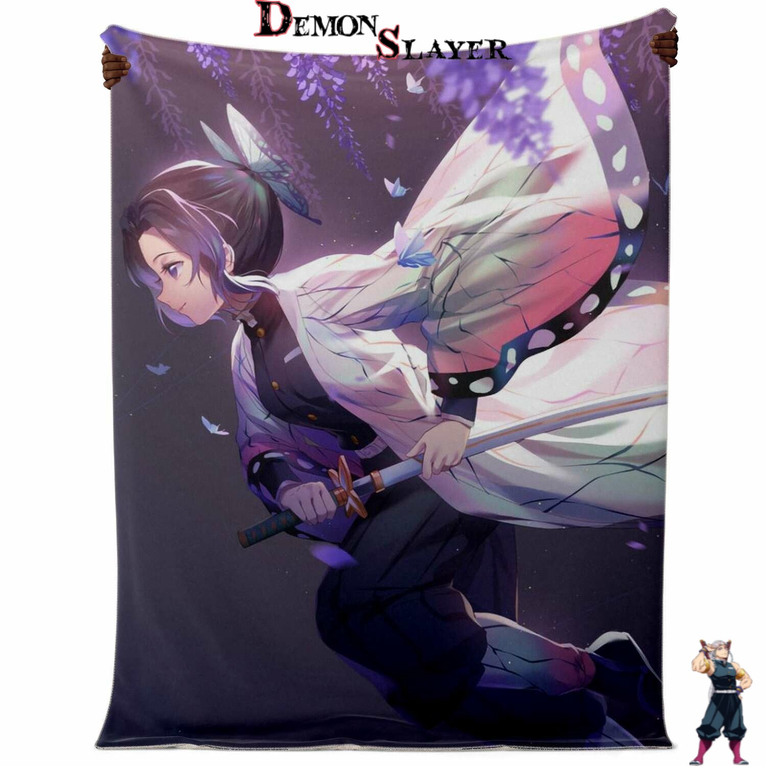 Couverture Demon Slayer Kanao en 3 tailles