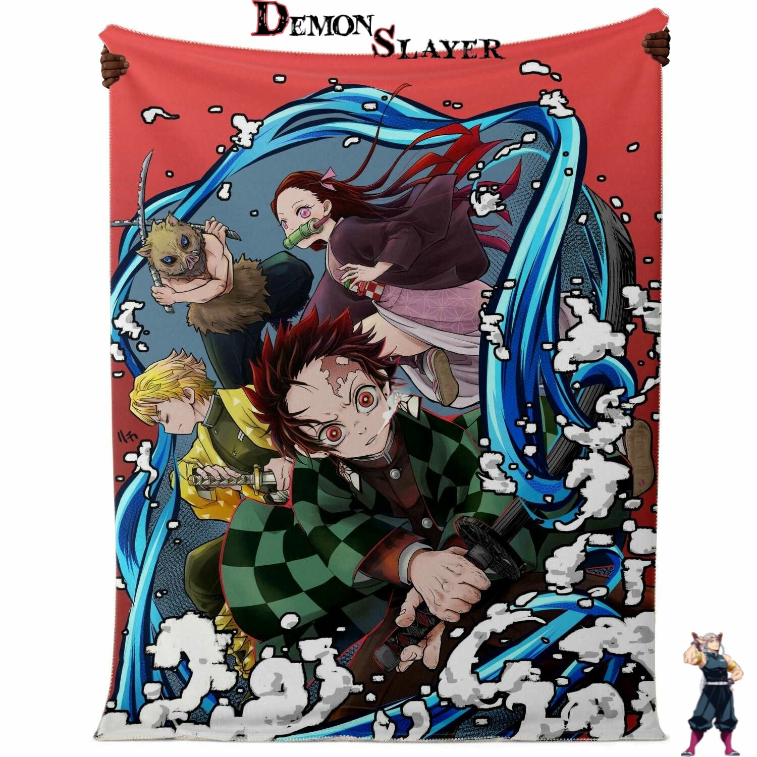 Couverture tous les personnages Demon Slayer, plusieurs tailles