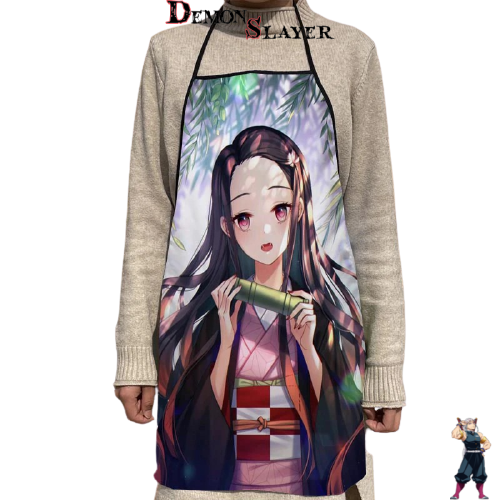 Tablier Demon Slayer Nezuko avec Bamboo à la Main