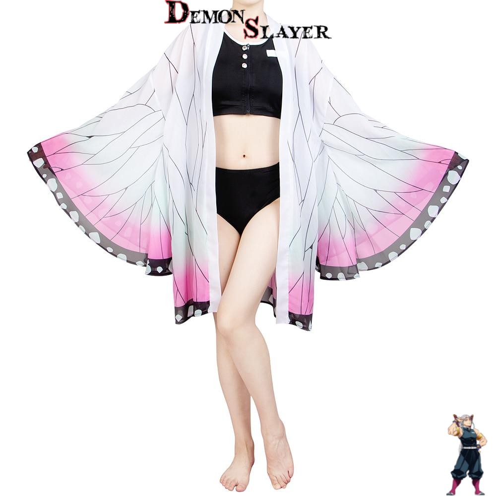 Maillot de bain Demon Slayer Shinobu bikini et haori