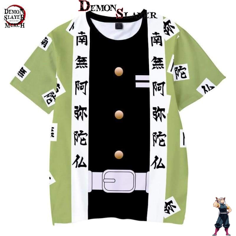 Chemise Demon Slayer Gyomei Himejima du XXS au 4XL
