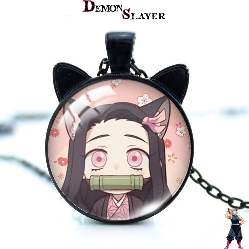 Collier Neko Nezuko Demon Slayer avec finitions au choix