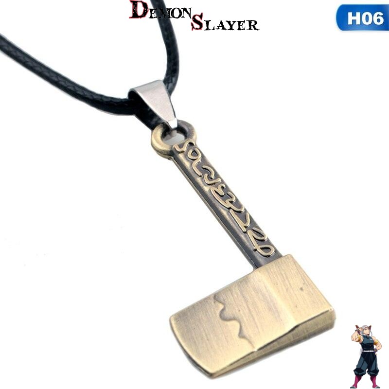 Collier Tanjiro motif hache Demon Slayer