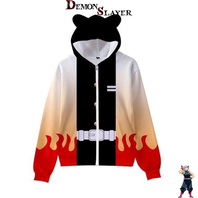 Sweat zippé Demon Slayer Kyojuro Rengoku