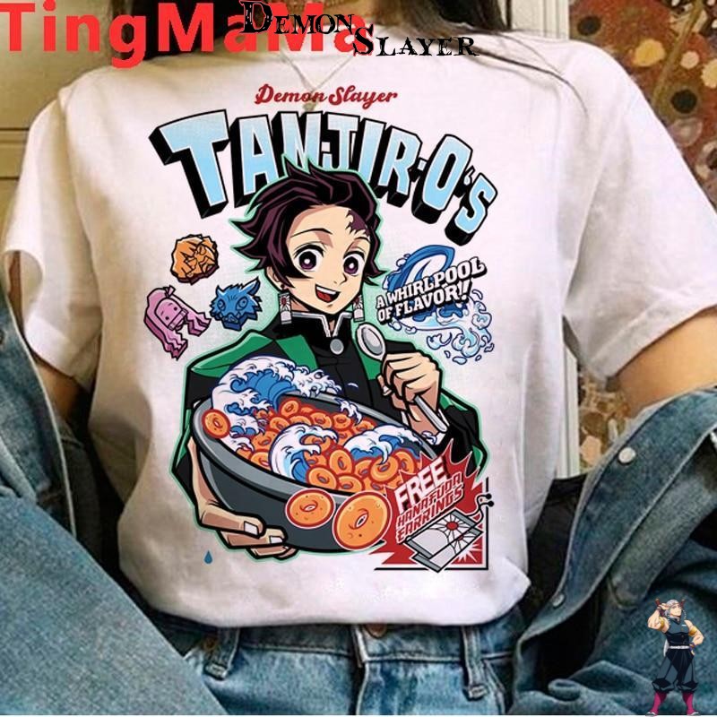T-shirt coupe féminine Demon Slayer Tanjiro Heureux