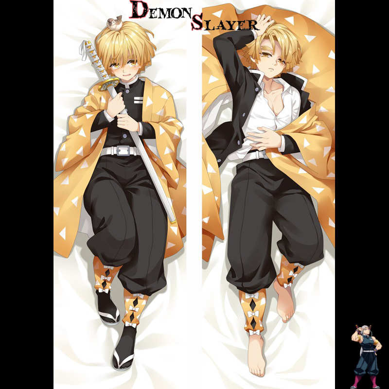 Taie d'oreiller Demon Slayer Zenitsu Agatsuma avec variantes Flower Crown ou Without Crown