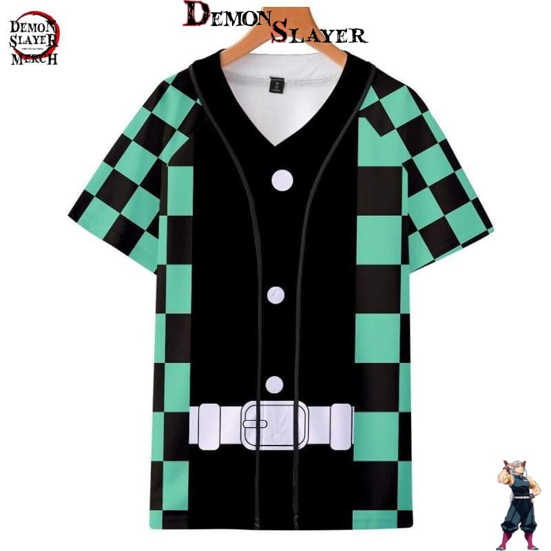 Maillot de baseball Demon Slayer Tanjiro, tailles XS à 4XL