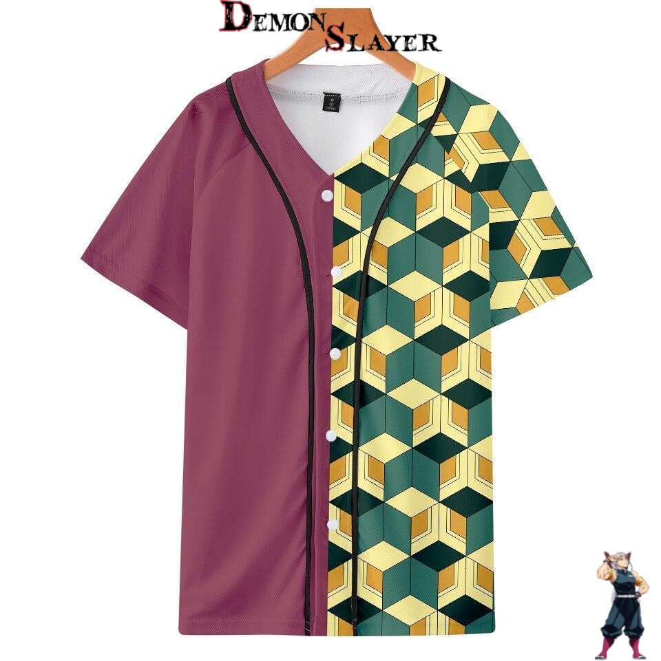 Maillot de baseball Giyuu Demon Slayer en taille XXS à 4XL