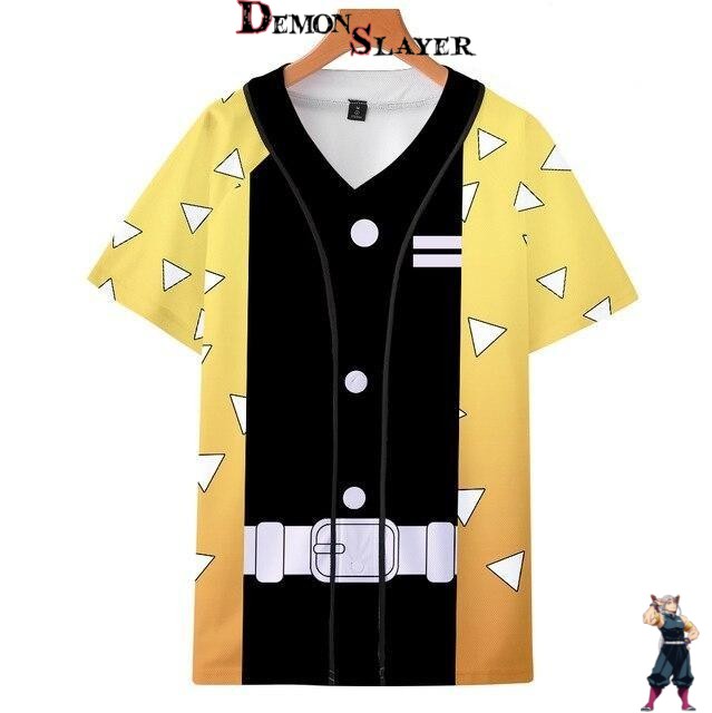 Maillot de baseball Demon Slayer Zenitsu Agatsuma, tailles XS à 4XL