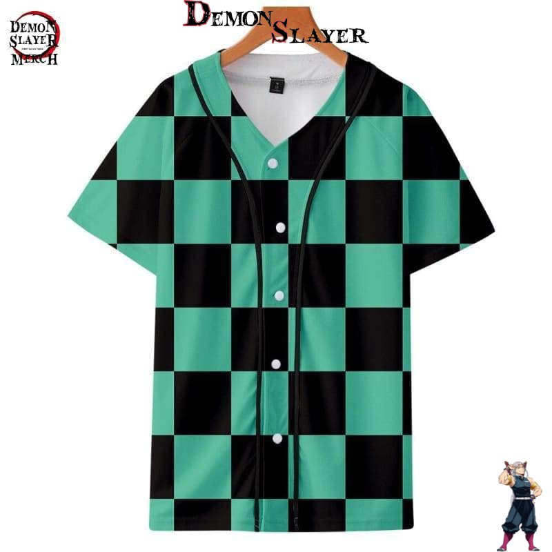 Maillot de baseball Demon Slayer Tanjiro, tailles XXS à 4XL