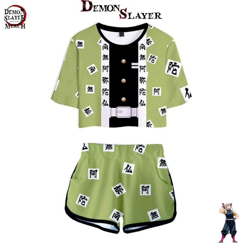 Crop top Demon Slayer Gyomei Himejima, tailles XS à XXL