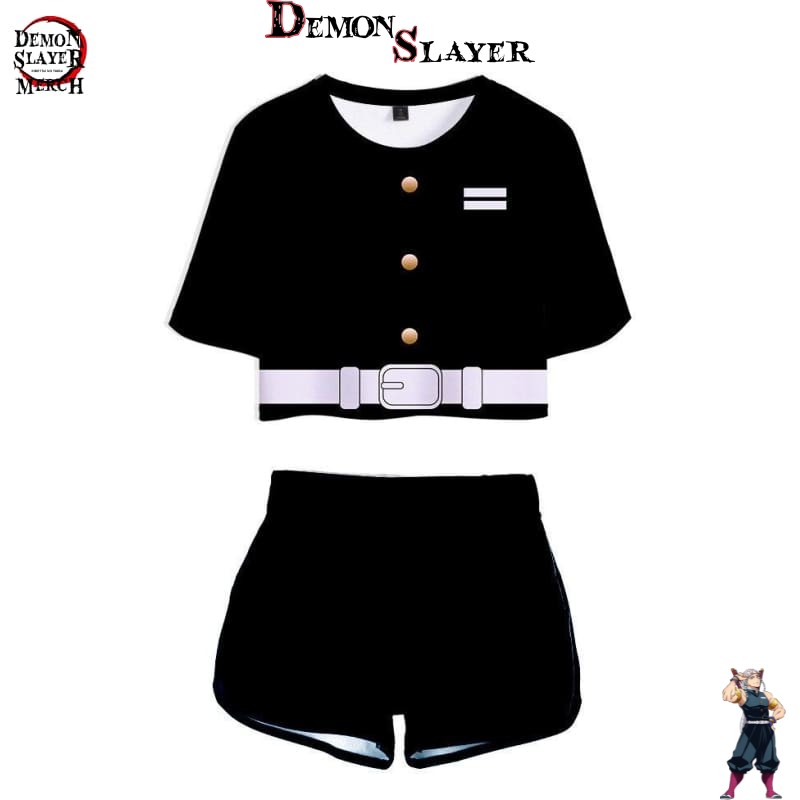 Crop top Demon Slayer tenue de corps, tailles XS à XXL