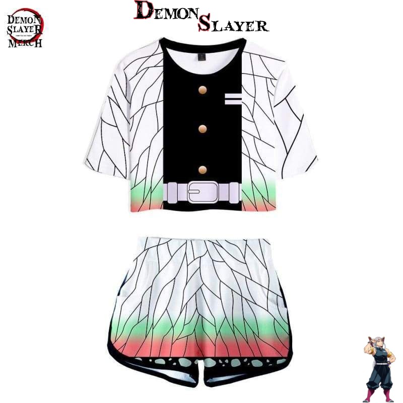 Crop top Shinobu Kocho Demon Slayer, tailles XS à XXL