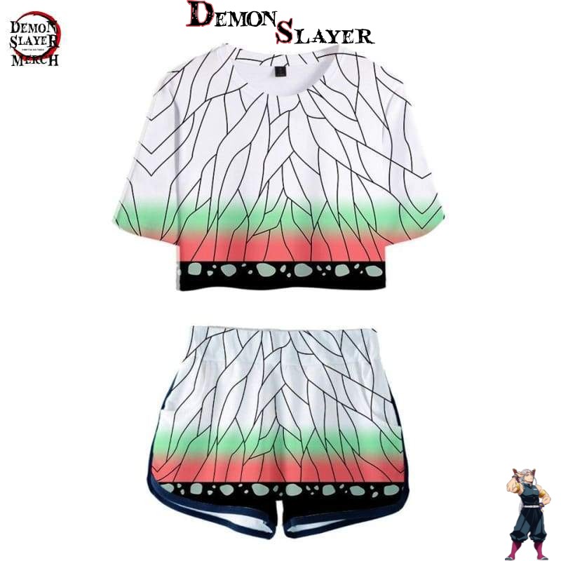 Crop top Shinobu Demon Slayer tailles XS à XXL