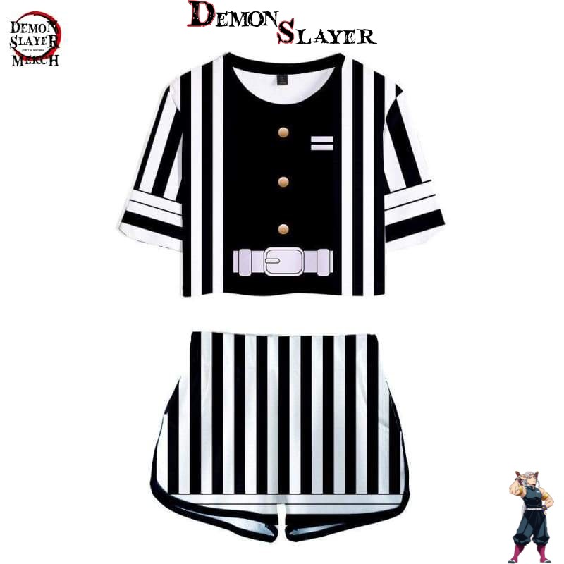 Crop top Obanai Iguro Demon Slayer tailles XS à XXL