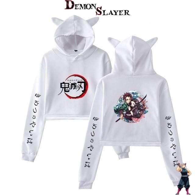 Crop top Demon Slayer Tanjiro & Nezuko, Vague d’Eau