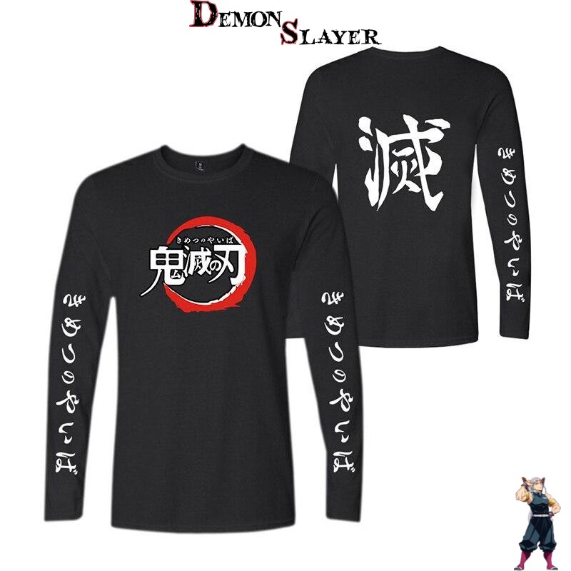 T-Shirt manche longue Demon Slayer Destroy Kanji