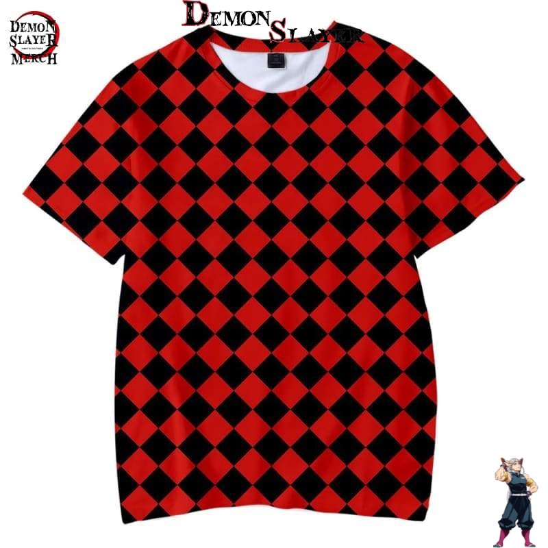 T-Shirt rouge et noir Demon Slayer