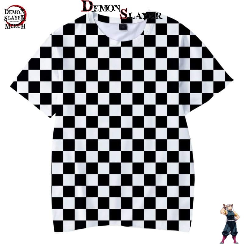 T-Shirt blanc et noir Demon Slayer