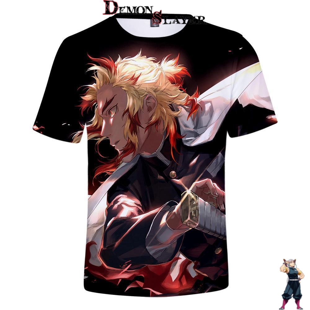 T-shirt Kyojuro Rengoku Demon Slayer, coupe fan