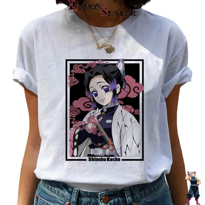 T-shirt blanc Demon Slayer Shinobu Kocho, du S au XXL