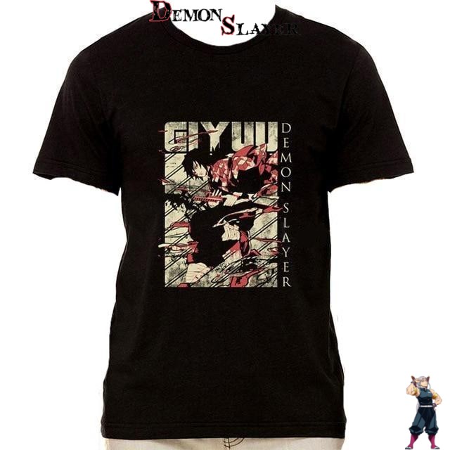 T-shirt noir Giyuu BK-12 de Demon Slayer
