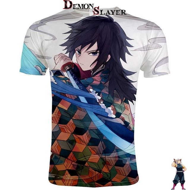 T-shirt Demon Slayer Giyu en tailles S à XXXL