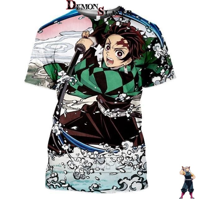 T-shirt Demon Slayer Tanjiro Water Breathing du XS au 6XL