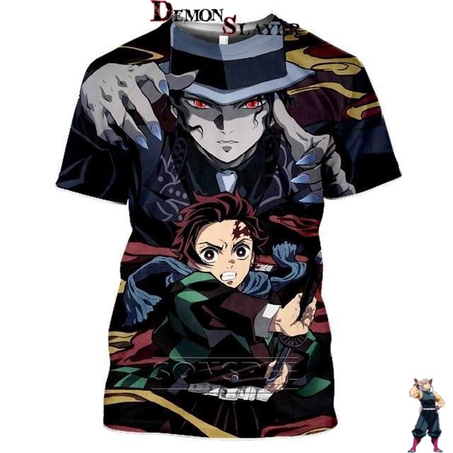 T-shirt Demon Slayer Tanjiro contre Muzan