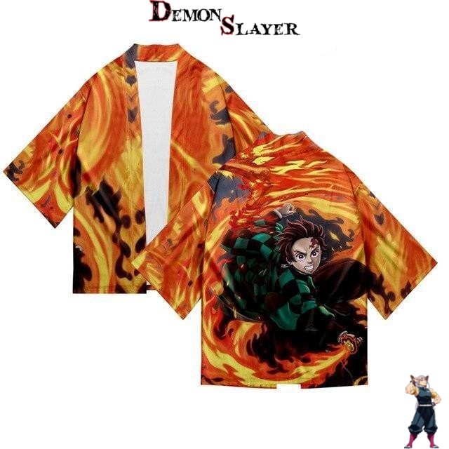 Kimono Demon Slayer Souffle du Soleil, du XXS au 4XL
