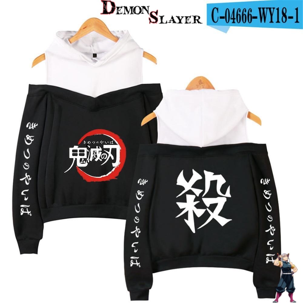 Sweat Demon Slayer à épaules dénudées au symbole légendaire