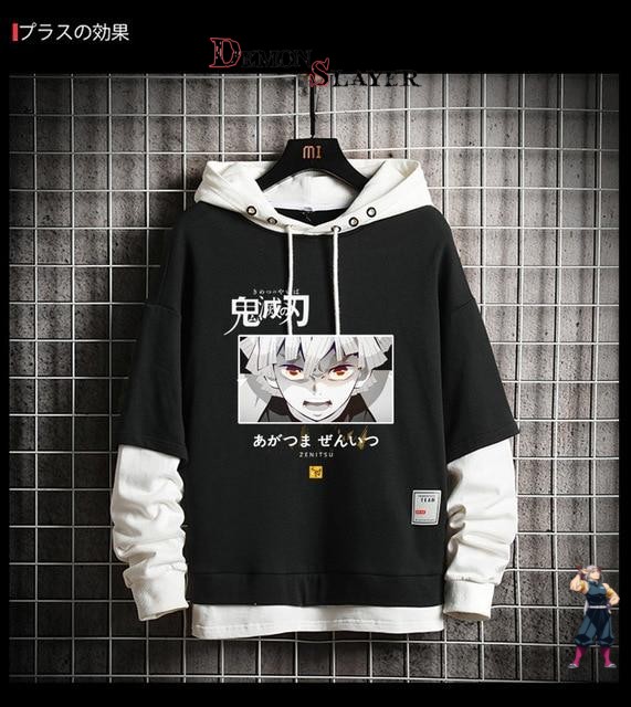 Sweat Demon Slayer Zenitsu en Colère, tailles S à XXXL