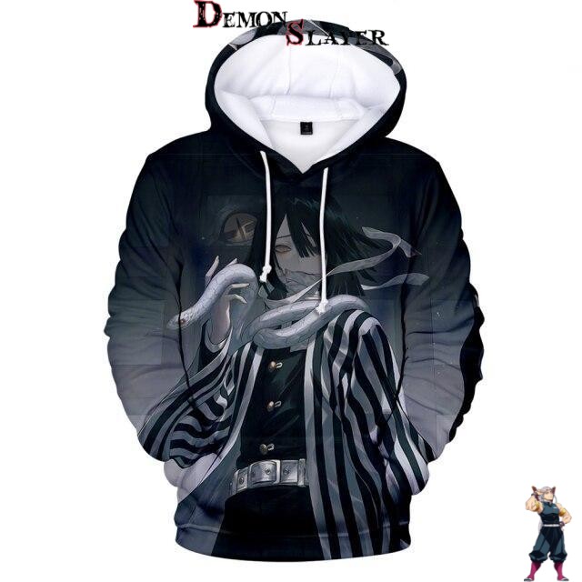 Sweat Dark Obanai Demon Slayer, du XXS au 4XL