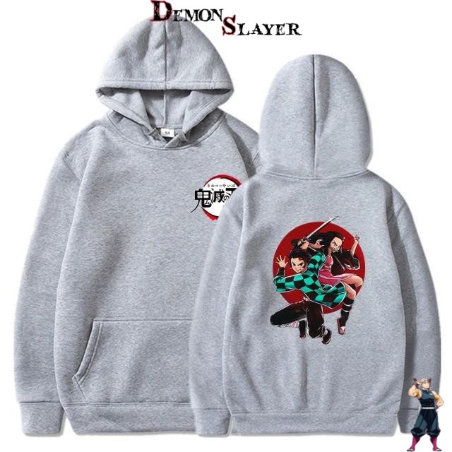 Sweat gris Demon Slayer Tanjiro