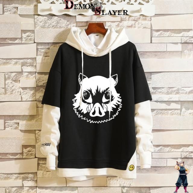 Sweat Demon Slayer Inosuke avec tête de sanglier