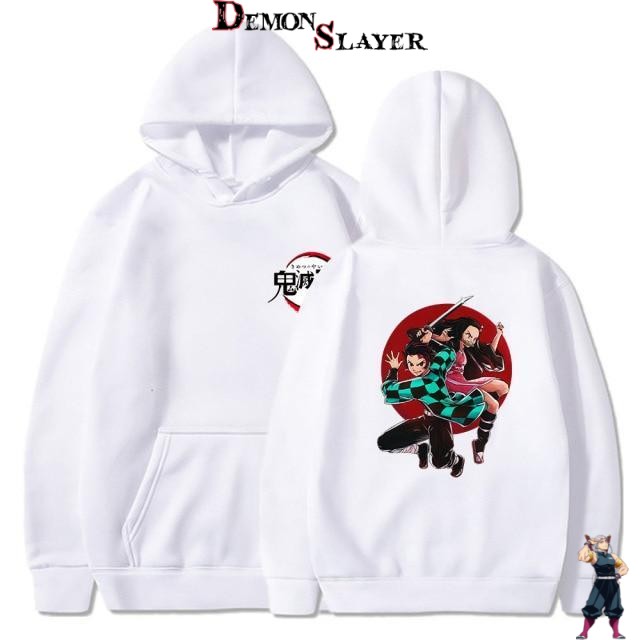 Sweat blanc Tanjiro Demon Slayer, tailles Adult-XXS à Adult-4XL